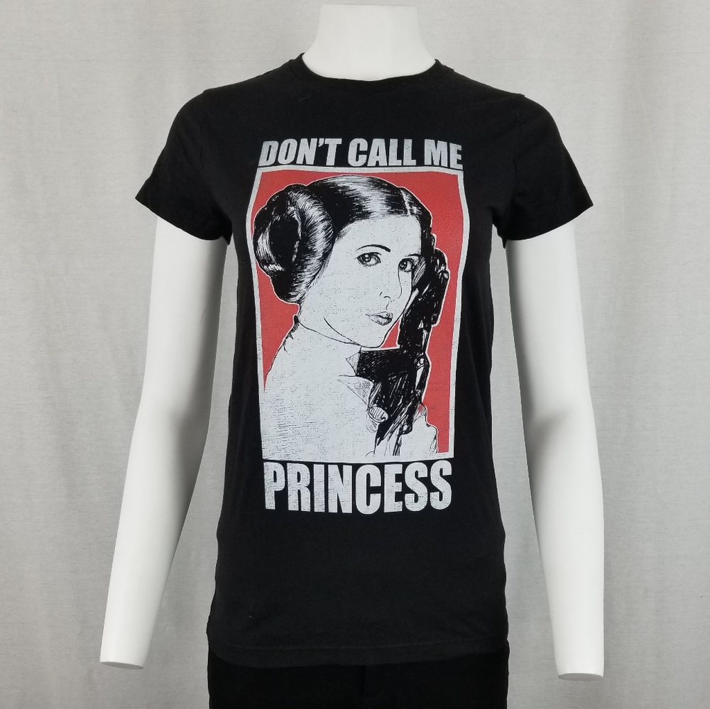 STAR WARS Girl's Black Princess Leia Tshirt L